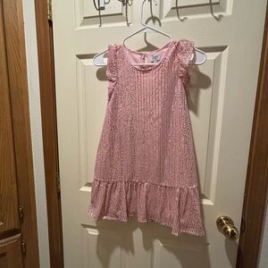 Crown and Ivy Kid’s Sequin Pink Ruffled Dress Size 8